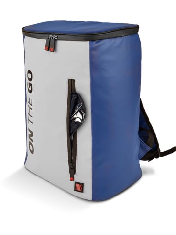 IRIS Kühlrucksack "On the go" in Hellgrau/ Blau - (B)29 x (H)39 x (T)21 cm