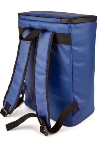IRIS Kühlrucksack "On the go" in Hellgrau/ Blau - (B)29 x (H)39 x (T)21 cm