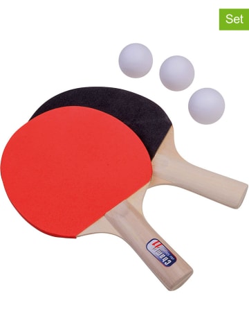 Happy People 5-delige tafeltennisset zwart/rood - vanaf 3 jaar