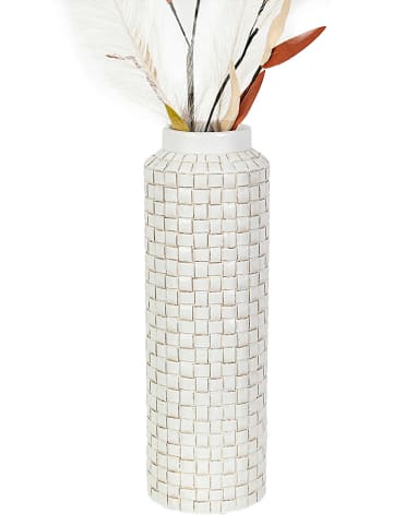 Romimex Vaas wit - (H)42 x Ø 14 cm