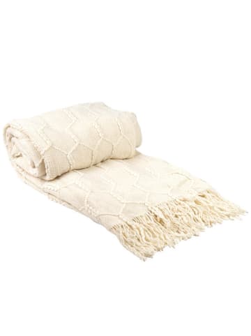Romimex Woondeken wit - (L)200 x (B)130 cm