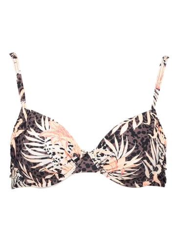 Buffalo Bikini-Oberteil in Anthrazit/ Creme