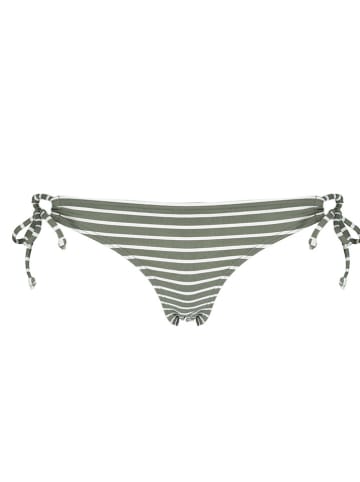 s.Oliver Bikini-Hose in Grün/ Weiß