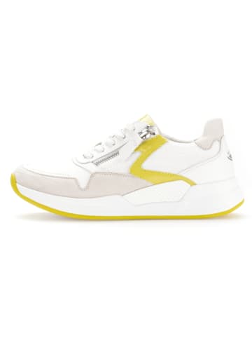 Gabor Sneakers in Weiß/ Gelb