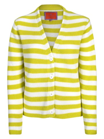 LIEBLINGSSTÜCK Cardigan in Gelb/ Weiß