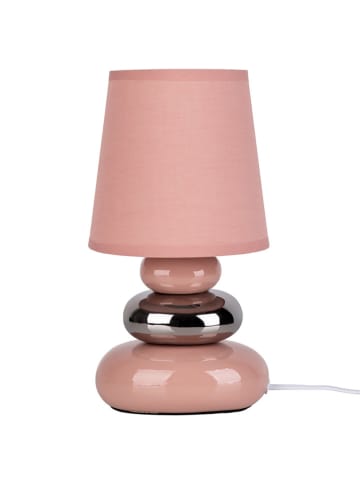näve Tischleuchte "Stoney" in Rosa - (H)31 x Ø 16 cm