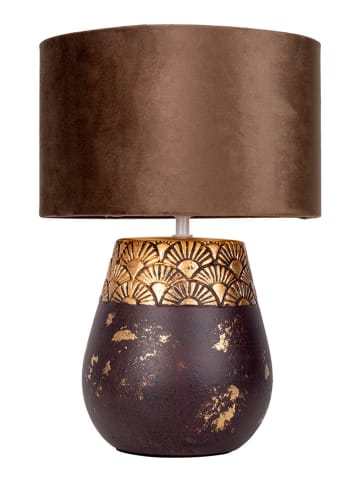 näve Lampa stołowa "Bronco" w kolorze jasnobrązowym - wys. 39 x Ø 26 cm