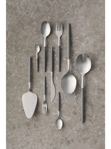 Blomus 2-delige set: saladebestek "Maxime" lichtgrijs/zilverkleurig - (H)28 cm