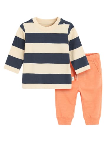 COOL CLUB 2tlg. Outfit in Creme/ Orange