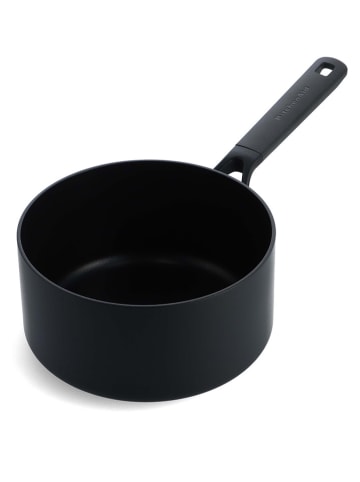 KitchenAid Stielkasserolle "Classic Forged" in Schwarz - Ø 16 cm