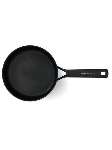 KitchenAid Stielkasserolle "Classic Forged" in Schwarz - Ø 16 cm