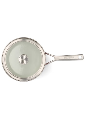 KitchenAid 2tlg. Set: Stielkasserolle "Core Enamel" in Rot - Ø 18 cm