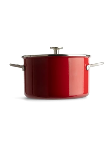 KitchenAid 2tlg. Set: Topf "Core Enamel" in Rot - Ø 24 cm
