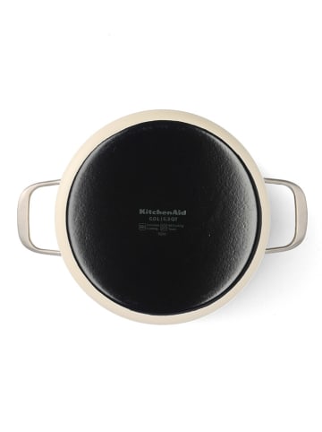 KitchenAid 2tlg. Set: Topf "Core Enamel" in Creme - Ø 20 cm
