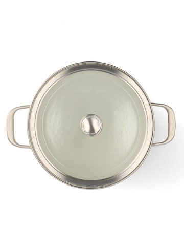 KitchenAid 2tlg. Set: Topf "Core Enamel" in Creme - Ø 24 cm