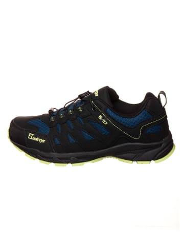 Kastinger Leren trekkingschoenen zwart/blauw/geel