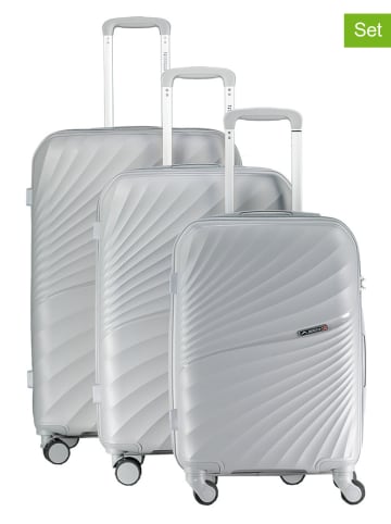 Geographical Norway 3tlg. Hardcase-Trolleyset "Santafe" in Silber