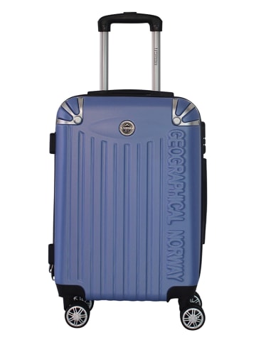 Geographical Norway Hardcase-Trolley "Softless" in Blau - (B)34 x (H)53 x (T)21 cm