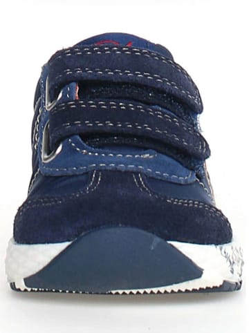 Naturino Leder-Sneakers "Jesko" in Blau/ Khaki/ Weiß