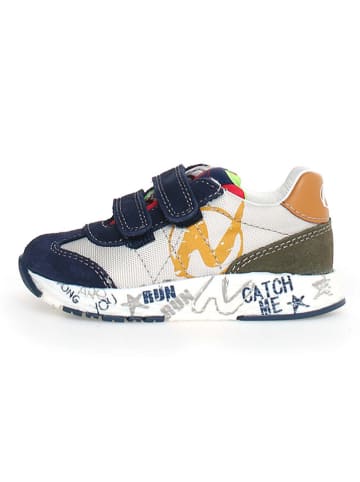 Naturino Leren sneakers "Jesko 2" donkerblauw/kaki/crème