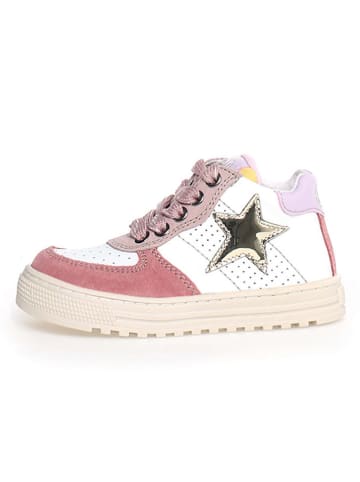 Naturino Leder-Sneakers "Hess" in Creme/ Rosa