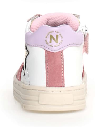 Naturino Leder-Sneakers "Hess" in Creme/ Rosa