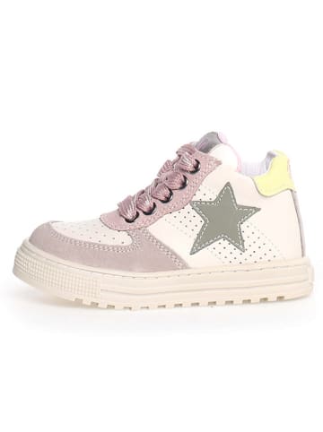 Naturino Leder-Sneakers "Hess" in Creme/ Rosa