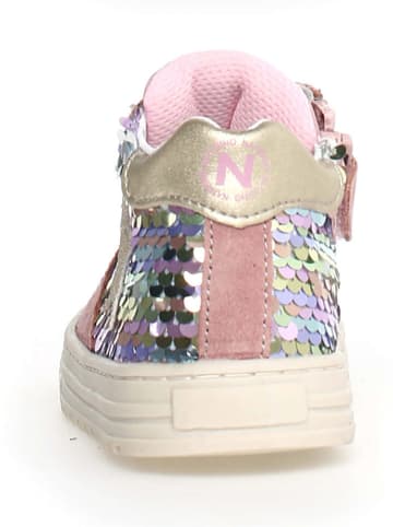 Naturino Leren sneakers "Hess" lichtroze/meerkleurig