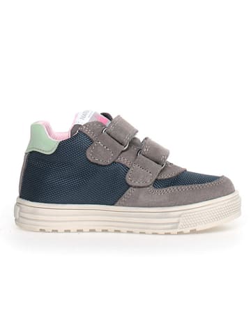 Naturino Leder-Sneakers "Hess" in Grau/ Dunkelblau