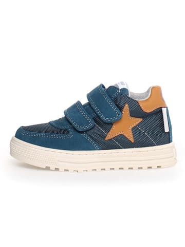 Naturino Leren sneakers "Hess" donkerblauw/lichtbruin