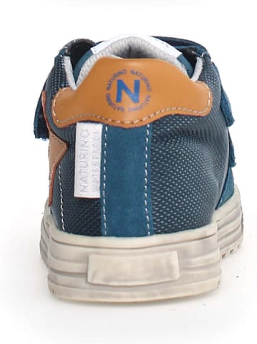 Naturino Leder-Sneakers "Hess" in Dunkelblau/ Hellbraun