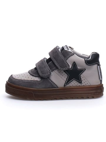 Naturino Leder-Sneakers "Hess" in Anthrazit/ Grau