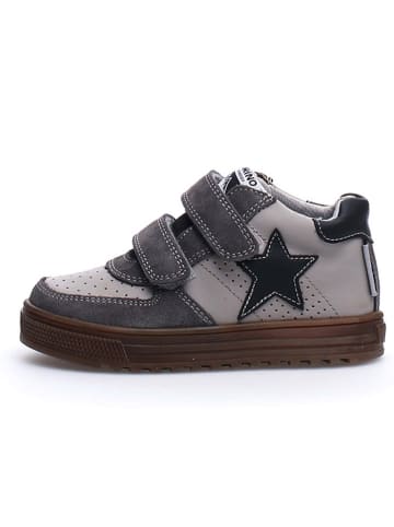 Naturino Leder-Sneakers "Hess" in Dunkelblau/ Grau