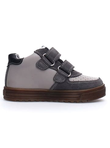 Naturino Leder-Sneakers "Hess" in Anthrazit/ Grau