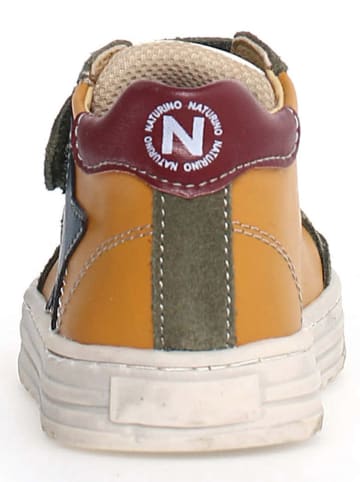 Naturino Leren sneakers "Penshaw" kaki/oranje