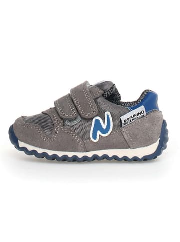 Naturino Skórzane sneakersy "Sammy 2" w kolorze szaro-niebieskim