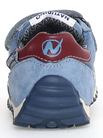 Naturino Skórzane sneakersy "Sammy 2" w kolorze niebieskim