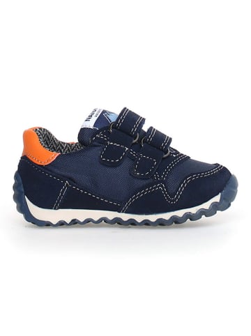 Naturino Leren sneakers "Sammy 2" donkerblauw/oranje