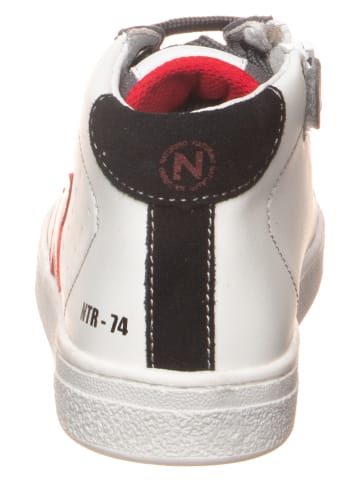 Naturino Leren sneakers "Pinn" wit/grijs