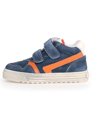 Naturino Leder-Sneakers "Ceonia" in Blau/ Orange