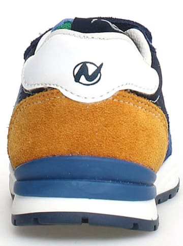 Naturino Leren sneakers "Smood" donkerblauw/oranje