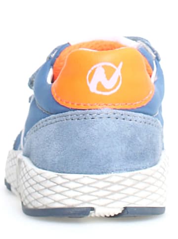 Naturino Skórzane sneakersy "Jesko 2" w kolorze błękitno-pomarańczowym