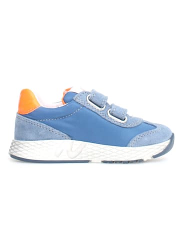 Naturino Leder-Sneakers "Jesko 2" in Hellblau/ Orange