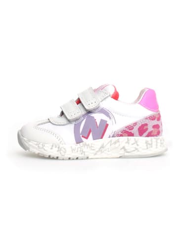 Naturino Skórzane sneakersy "Jesko 2" w kolorze jasnoróżowo-białym