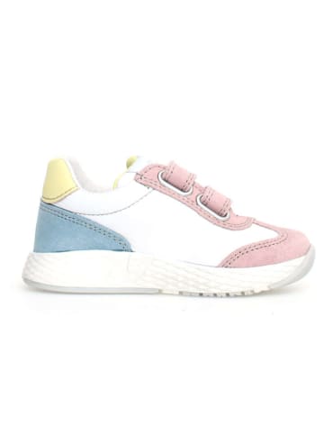 Naturino Leder-Sneakers "Jesko 2" in Rosa/ Hellblau/ Weiß