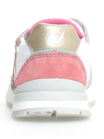 Naturino Leren sneakers "Argal" wit/lichtroze