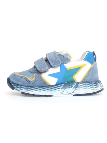 Naturino Skórzane sneakersy "Althidon" w kolorze niebiesko-białym
