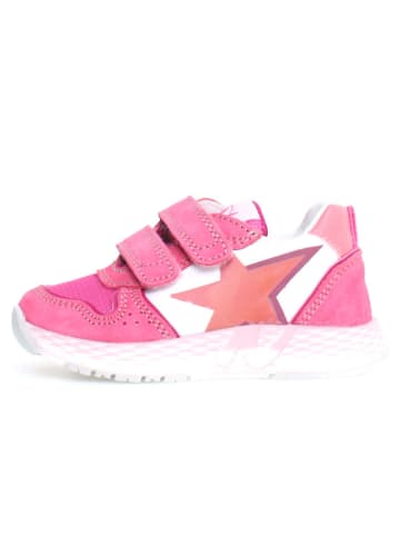 Naturino Skórzane sneakersy "Althidon" w kolorze biało-różowym