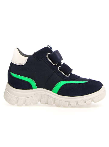Naturino Leren winterboots donkerblauw/groen