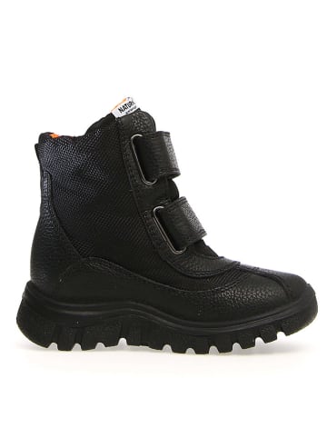 Naturino Leder-Winterboots "Thorens" in Schwarz/ Orange